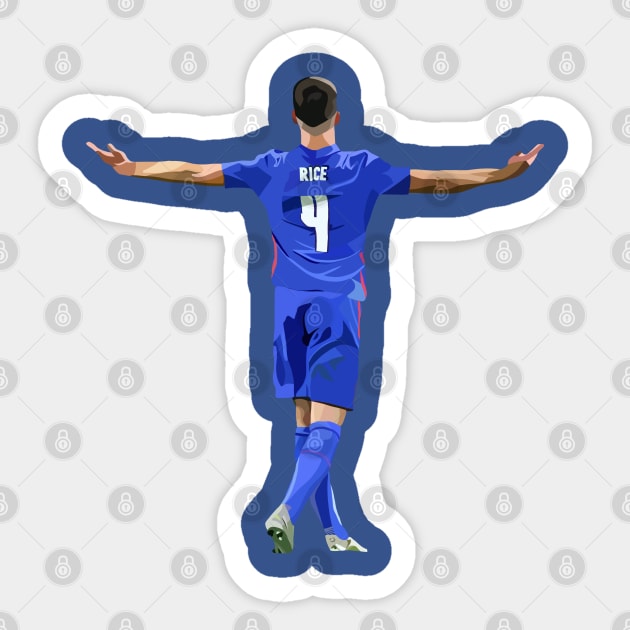 Declan Rice Sticker by Webbed Toe Design's